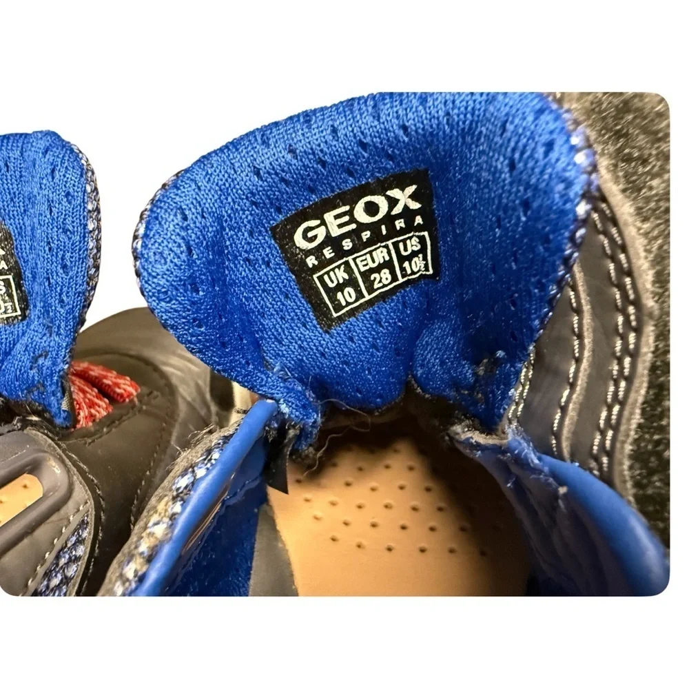 Geox Flexyper Kids' Sneakers in Gray, Red, and Blue-NWOT Size 10.5